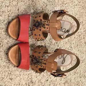 Sam Edelman heeled sandals with clear heel